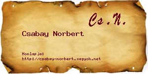 Csabay Norbert névjegykártya